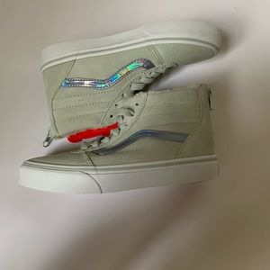 🆕 VANS Ward Hi Zip Sneaker Shoe- Grey- NIB